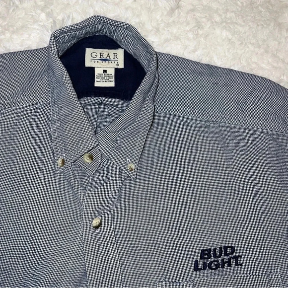 Vintage Gear Bud Light Button Up Size Large - Picture 4 of 5